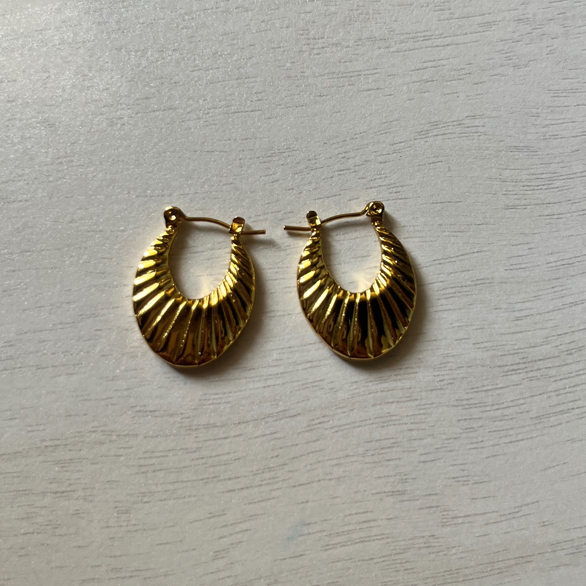 Pleated Fan Hoops