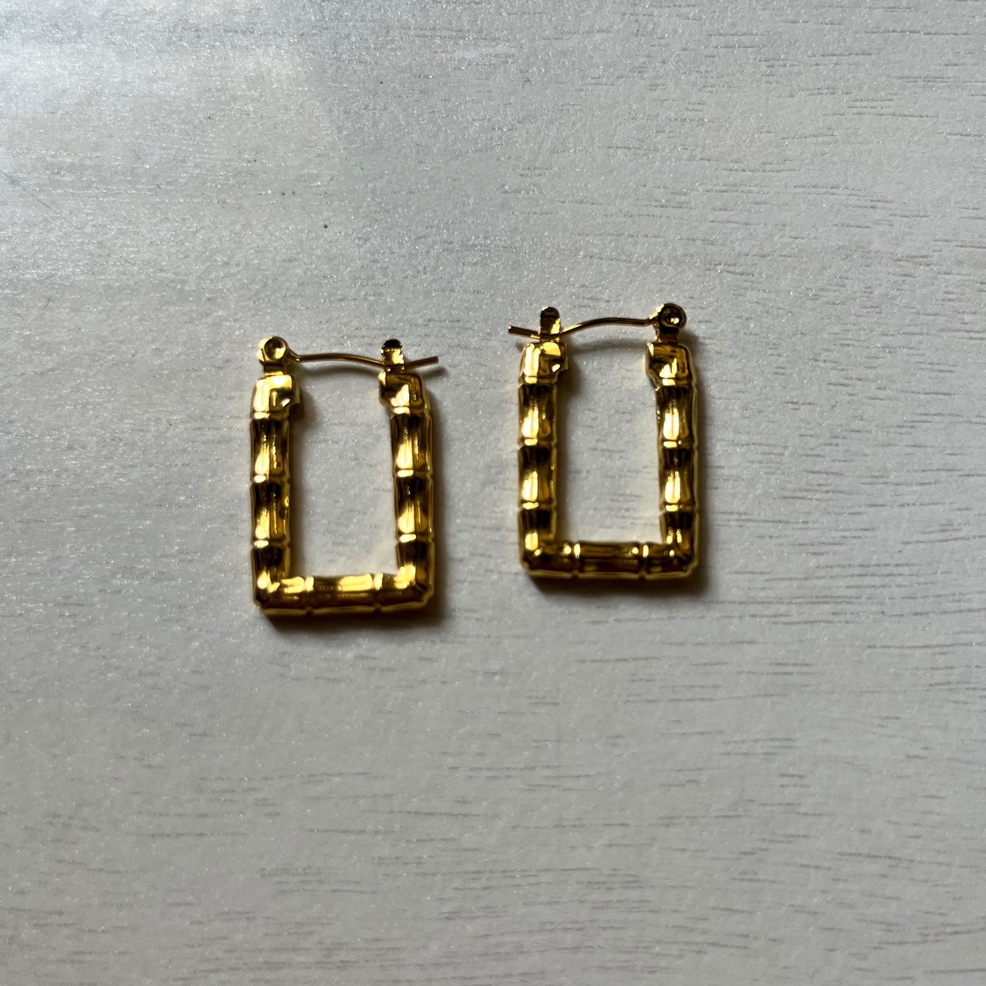 Bamboo Square Hoops