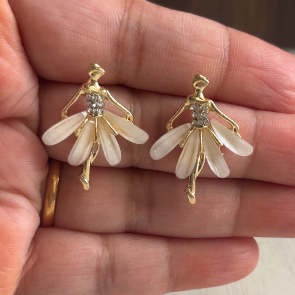 Dancing Ballerina Crystal Earrings
