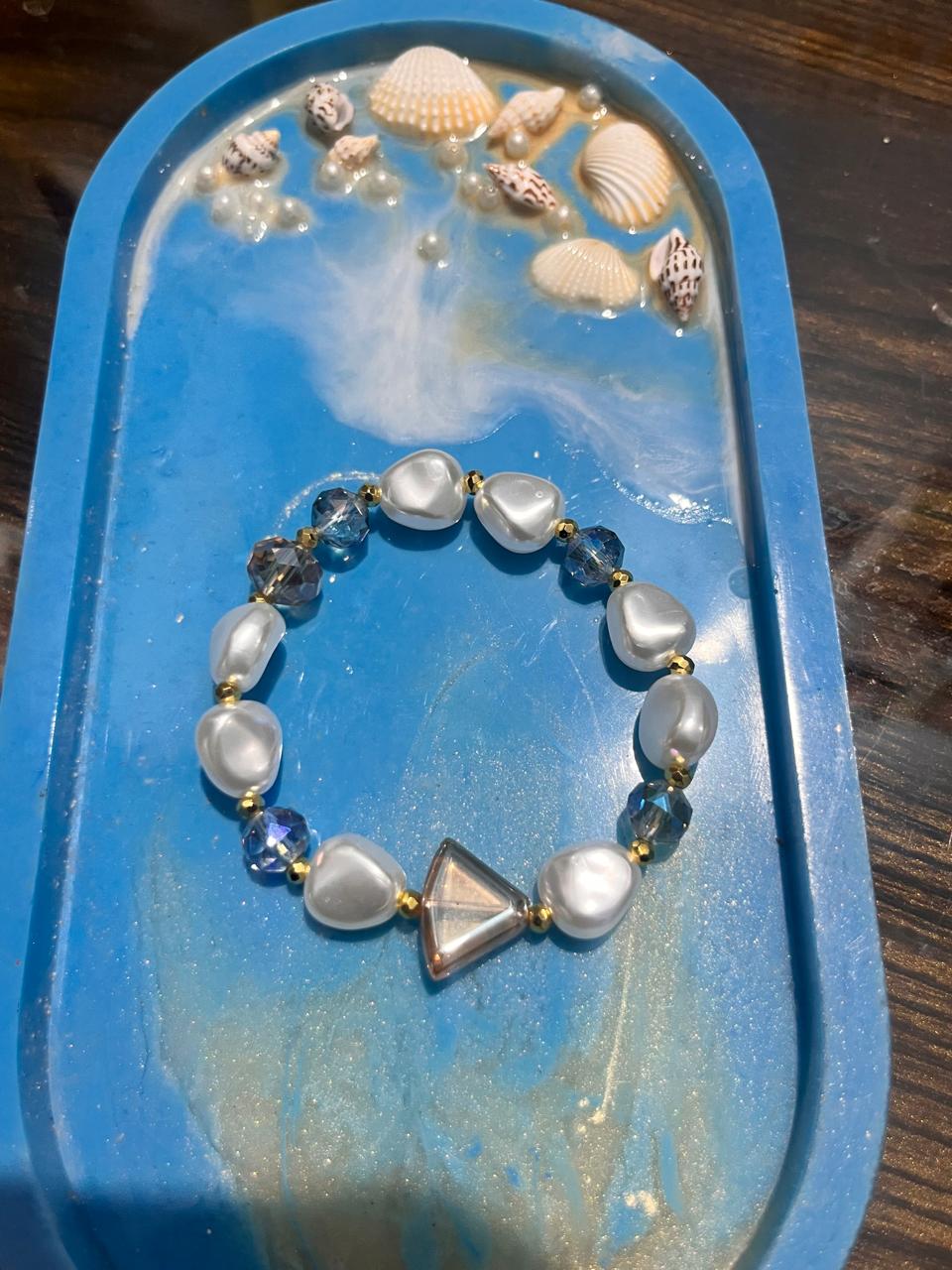 Aqua Pearl Bracelet