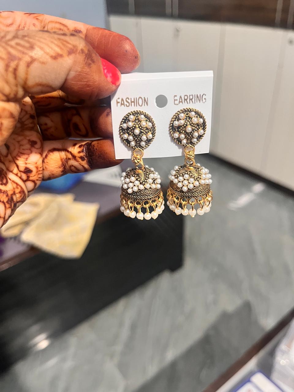Noor Pearl Jhumkas