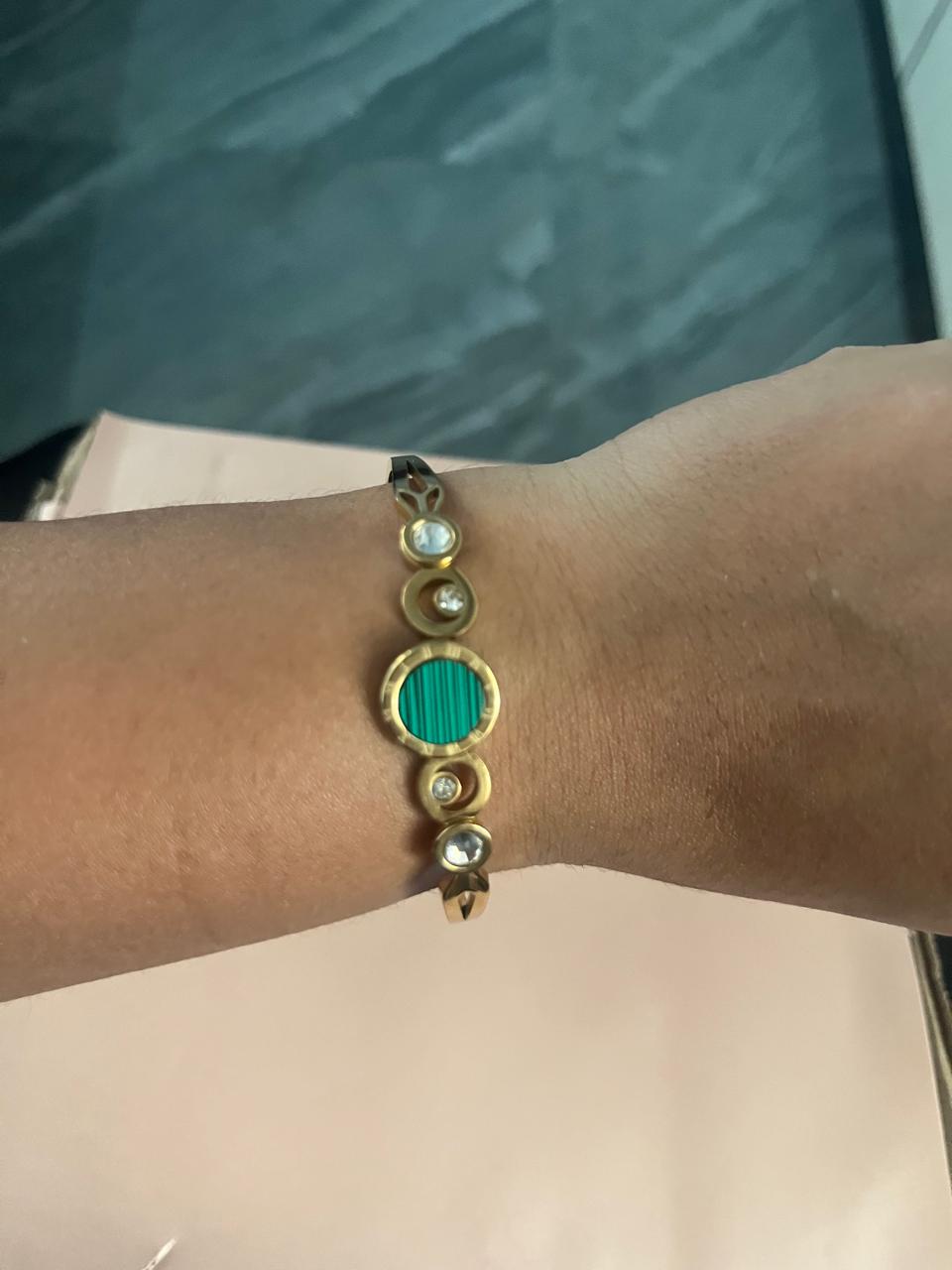 Verde Luxe Crystal Cuff Bracelet
