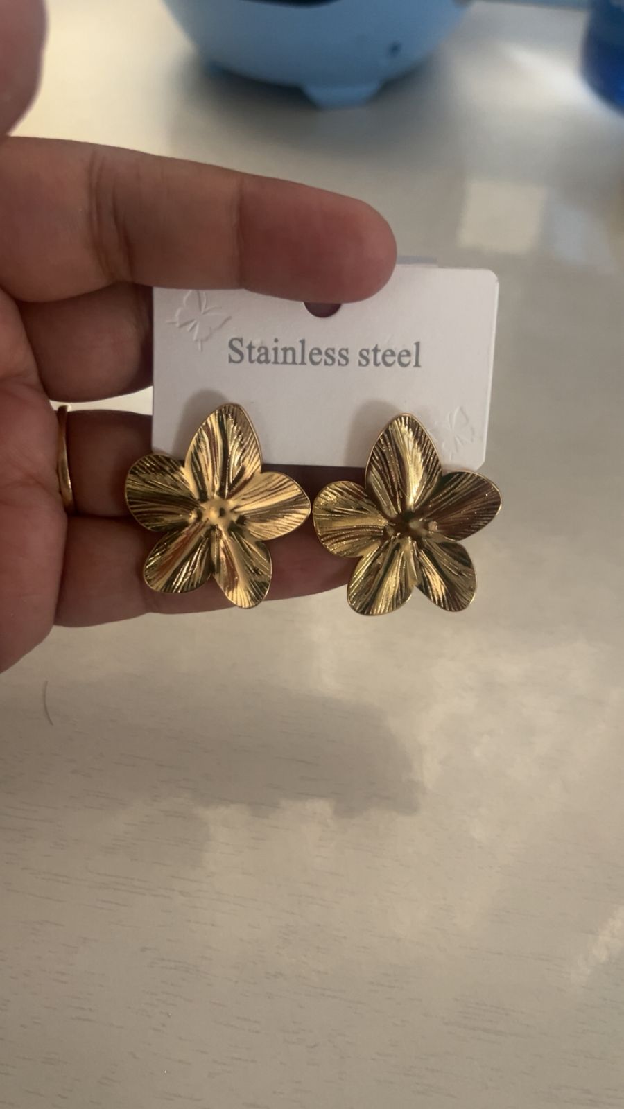 Golden Bloom Statement Studs